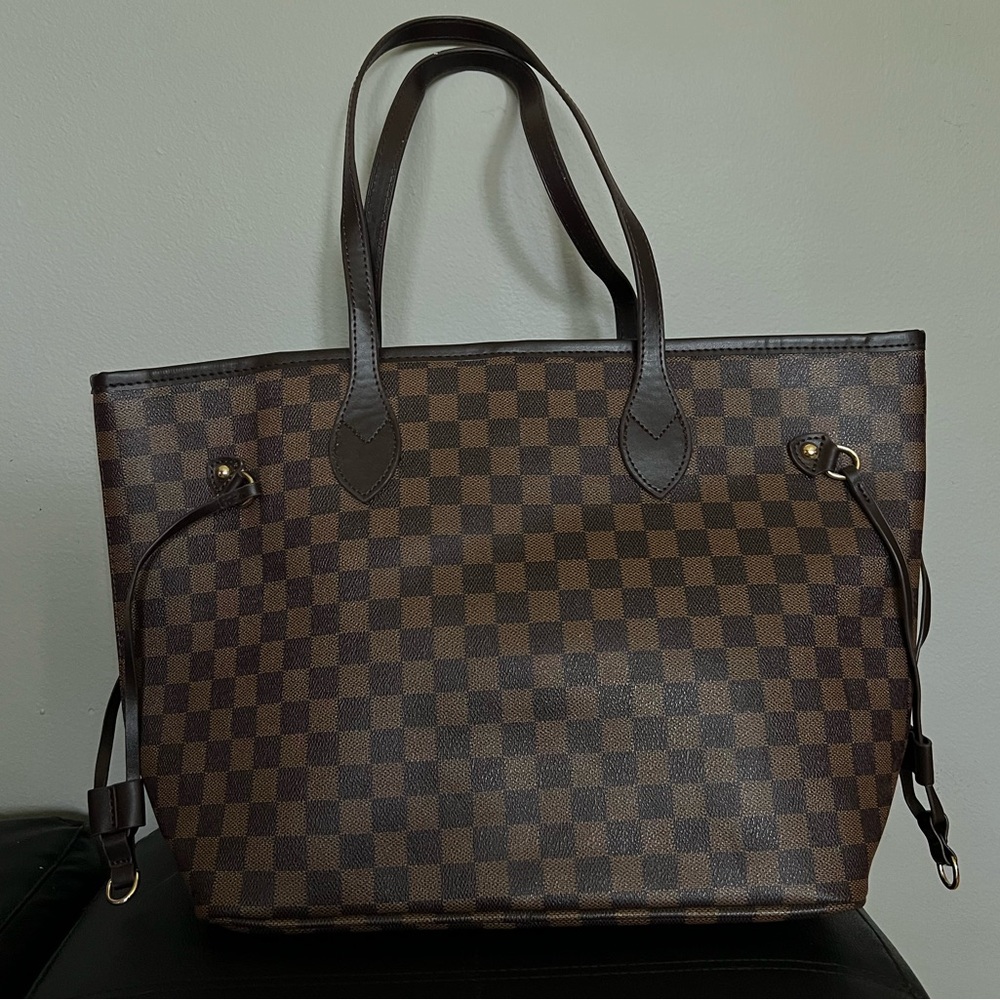 Checker Print Tote Bag Purse